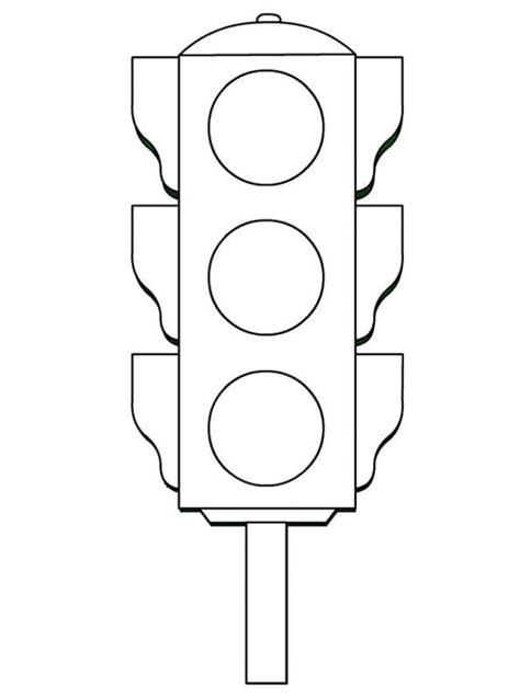Traffic Light Worksheets Funnycrafts Within Traffic Light Coloring Page