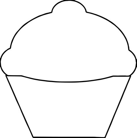 Top 20 cupcake coloring pages for kids: Cupcake outline cupcake coloring page - Gclipart.com