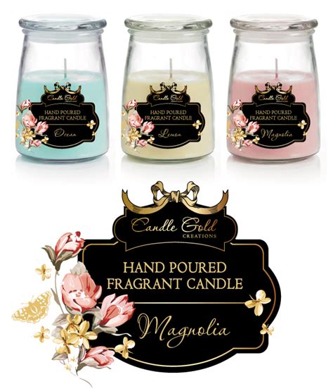 candle labels stickers template