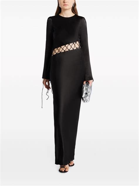 Shona Joy Arienzo Asymmetric Lace Up Maxi Dress Farfetch