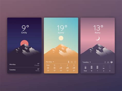 7 Examples Of Playful Weather App Uis