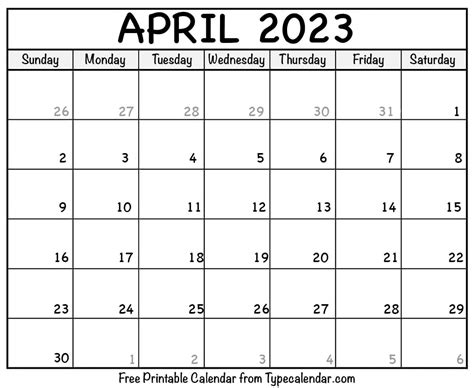 Printable April 2023 Calendar Templates With Holidays Free