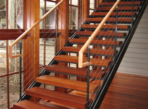 The minimal profile highlights the views that surround the architecture, providing seamless integration between spaces. Stair Cable Railing - Modern - Staircase - Other - by ...