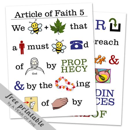 Articles of faith, lds, mormon, coloring pages, primary, lds children. A Year of FHE: Article of Faith Poster No. 5