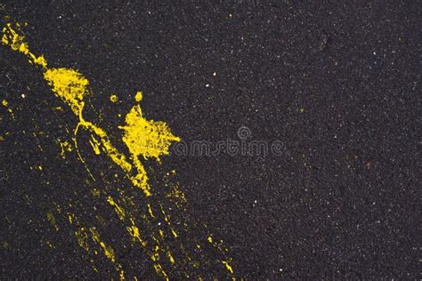 Yellow Paint Stain On The Road Stock Image Image Of Paint Line 29903327