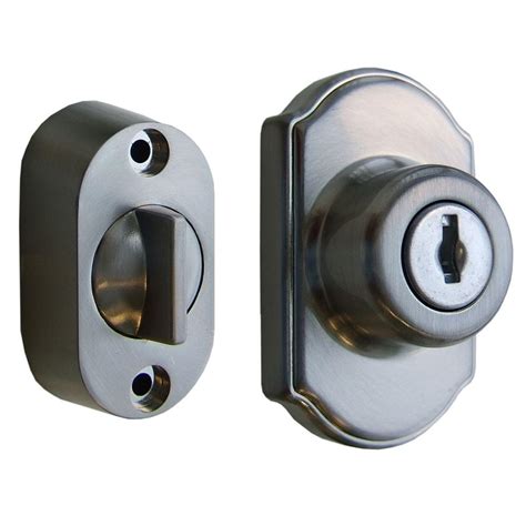 Ideal Security Keyed Deadbolt In Satin Silver Finish Sk703ss The Home