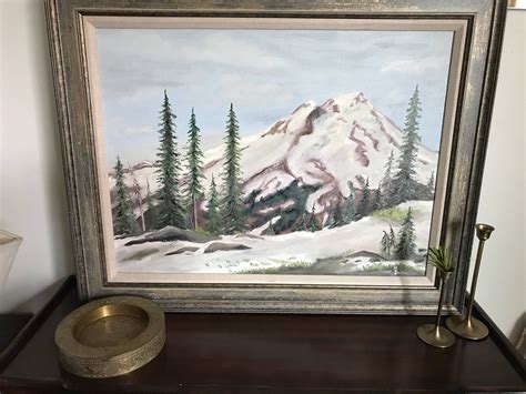 Original Oil Mountain Painting Signed Original Painting Evergreen