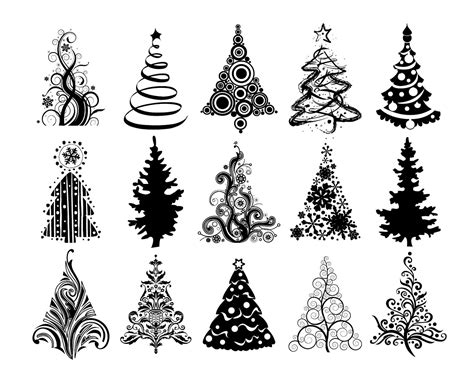 Christmas Tree Svg Silhouette - SVG images Collections