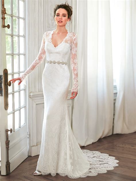 Can this be removed to just have the off the shoulder lace part being the highest the dress goes up?by s***n 29/05/2019. V neck Lace Sexy Long Sleeve Mermaid Wedding Dress 2016 ...