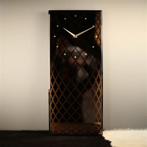 New Nextime Wall Clock Rectangle Pendula 30x70cm Copper Pendulum Modern