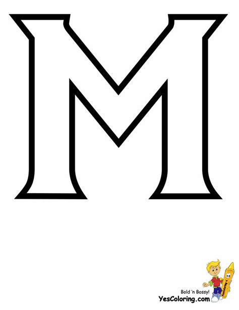 Printable Letter M Stencil Template Letter Stencils To Print Large