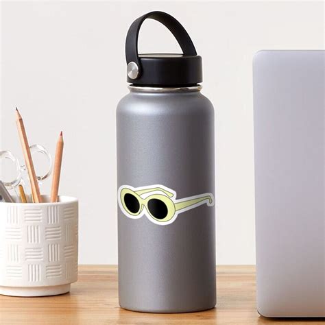 Clout Goggles Light Yellow Sticker By Tehecaity Redbubble