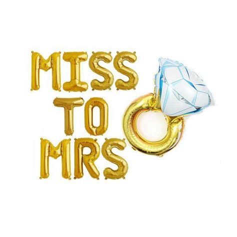 Miss To Mrs Balloons Giant Letter Balloon Bridal Shower Bachelorette Party Back Drop Photo