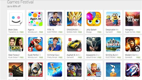 Google Play Store Brings Up To Off Games In Games Festival