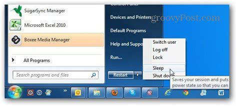 Change Windows 7 Start Menu Power Button To Always Restart