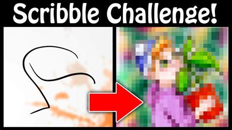 Scribble Challenge Turning Scribbles Into Art Youtube