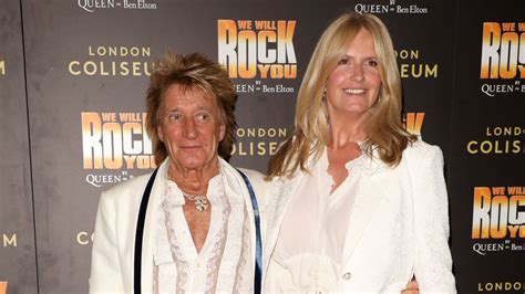 Penny Lancaster Towers Over Husband Rod Stewart In Ravishing Pair Of Golden Trousers Hello