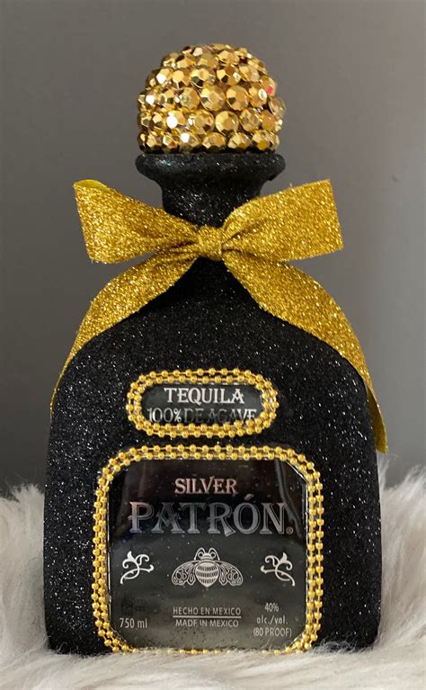 Black And Gold Glam Etsy In 2022 Glitter Wine Bottles Bedazzled