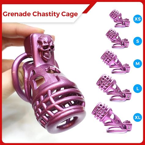 Bdsm Slave Evil Chastity Devices Gay Sissy Shemale Purple Cock Cage Penis Ring Crossdresser
