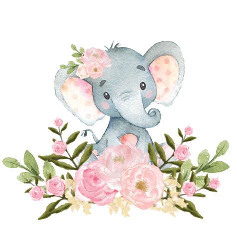 Pink Gold Floral Elephant Baby Shower Welcome Sign Zazzle Baby