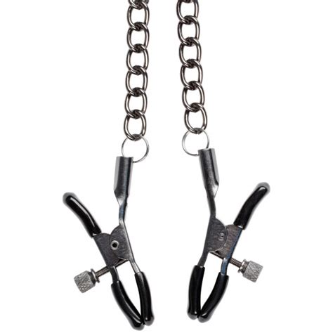 Obaie Alligator Nipple Clamps With Chain Sinful