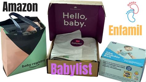 Unboxing Baby Registry Boxes 2021 Amazon Babylist And Enfamil Youtube