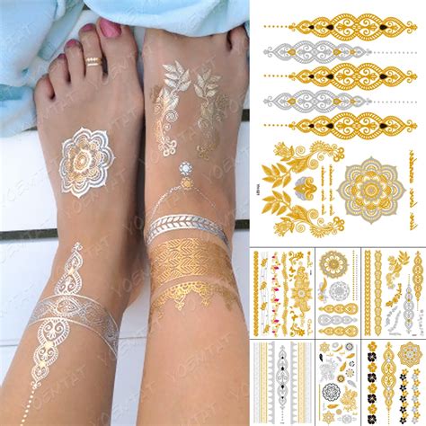 big sale temporary tattoo sticker jewelry flower flash tatoo henna