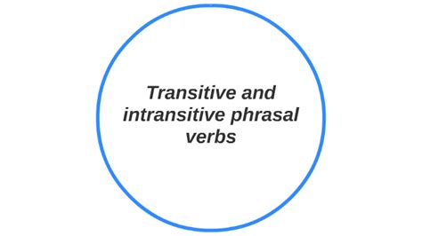 Transitive And Intransitive Phrasal Verbs By Joao Guilherme On Prezi