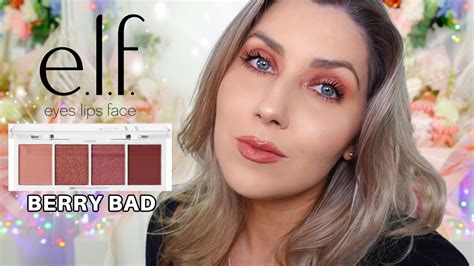 Elf Bite Size Eyeshadow Palette BERRY BAD Tutorial Swatches Review