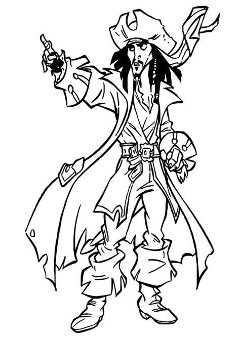 Pirates of the Caribbean. Disney Coloring Page | Pirate coloring pages