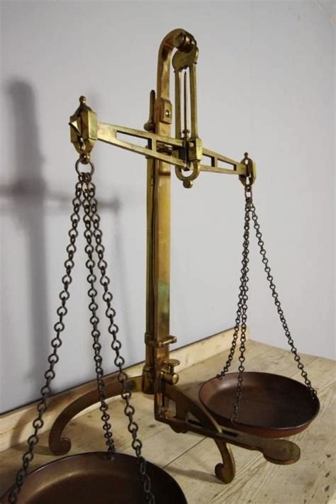 Quality Victorian Antique Brass Weighing Scales 99431