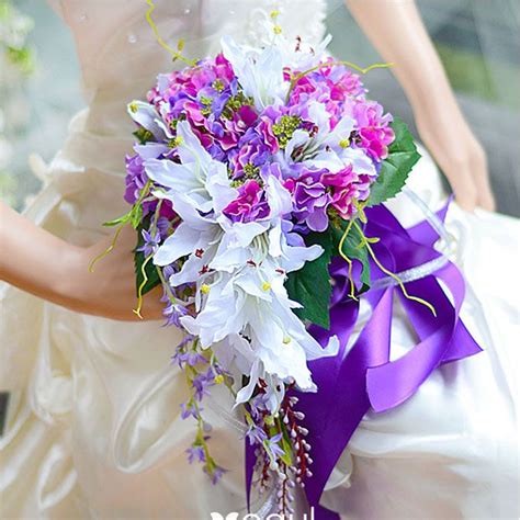 Great savings & free delivery / collection on many items. Gift Wrist Flower Silk Simulation Flower Drop-shaped Lily ...