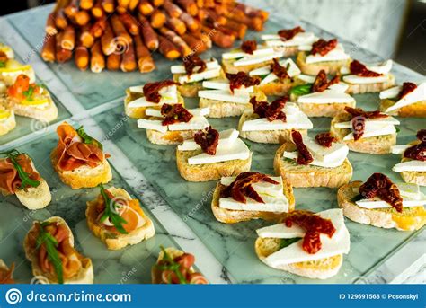 The following category is for snacks that are generally served cold. Cold snacks for guests stock photo. Image of cheese - 129691568