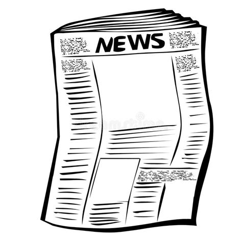 Newspaper Illustration Of News Paper With Three Revisable Fill In