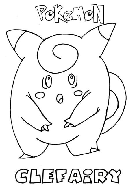 Clefairy Pokemon Coloring Page Free Printable Coloring Pages For Kids