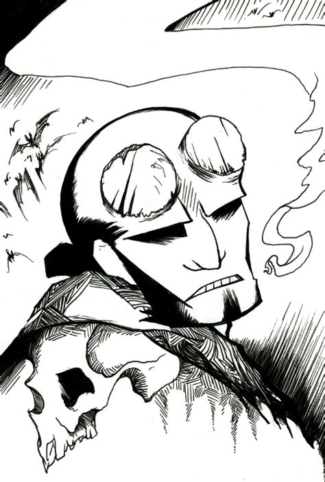 Hellboy Sketch By Phantomseptember On Deviantart