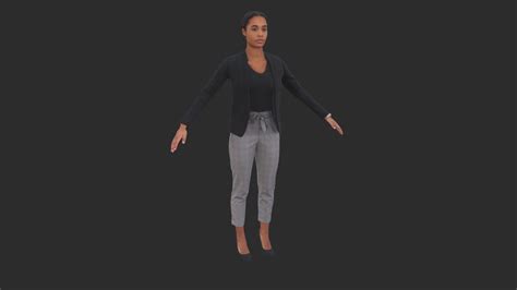 Carla Rigged 001 Rigged 3d Business Women Download Free 3d Model By