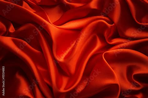 Silk Cloth Background Red Satin Fabric Waves Abstract Texture Buy