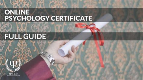 Online Psychology Courses With Certificates Full Guide 2022