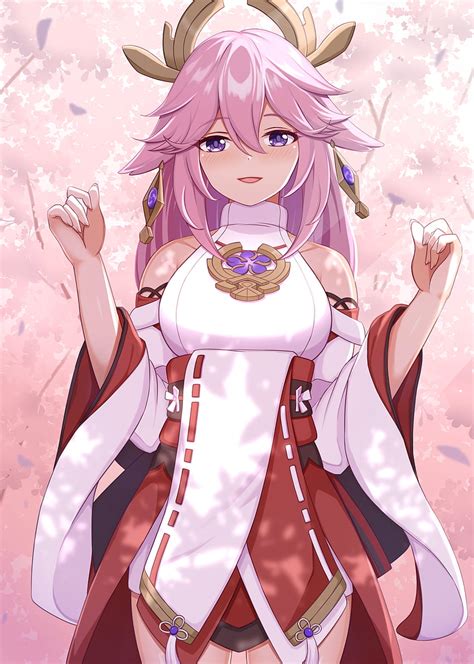 834 Wallpaper Yae Miko Android For Free Myweb