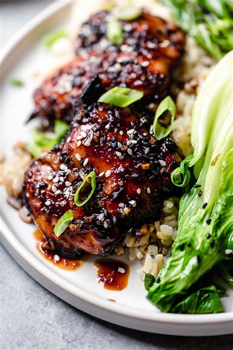 They're tender inside and crispy on the outside! Air Fryer Asian-Glazed Boneless Chicken Thighs | Recipe ...