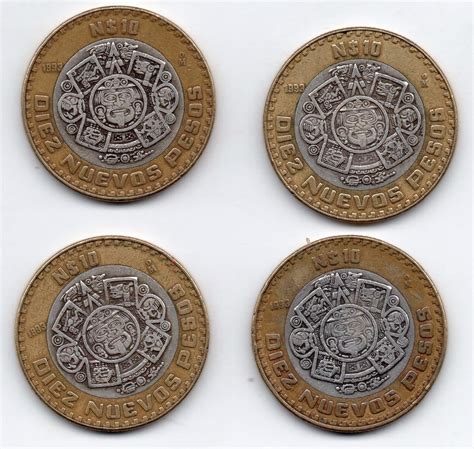 Moneda Mexico Diez Nuevos Pesos Plata P14 13000 En Mercado Libre