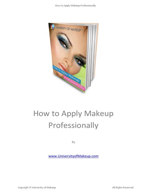 Investing in tools can be an afterthought when shopping for makeup, but not only does it aid precision when attempting that daring eye look, it also creates a more even. How to Apply Makeup Professionally PDF | Eyebrow | Cosmetics