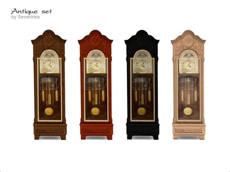 Severinkas Antique Set Floor Clock Sims 4 Cc Furniture Sims