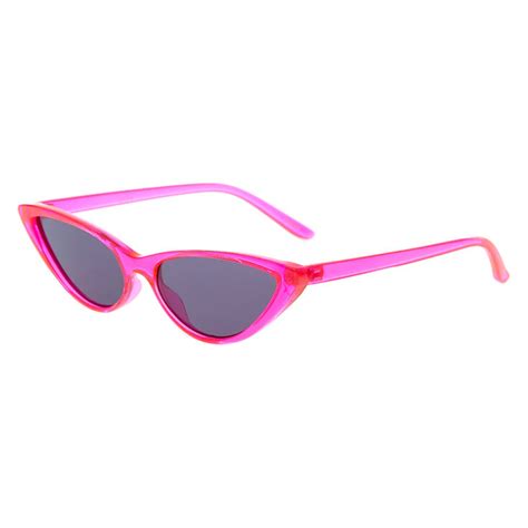 neon cat eye sunglasses pink claire s us