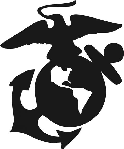 Marine Corp Symbol Silhouette Lasr Cut Appliques