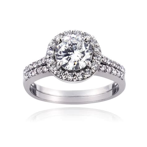 Princess bridal ring set with personalized engraving. 925 Sterling Silver 1 1/3ct CZ Bridal Engagement Ring Set ...