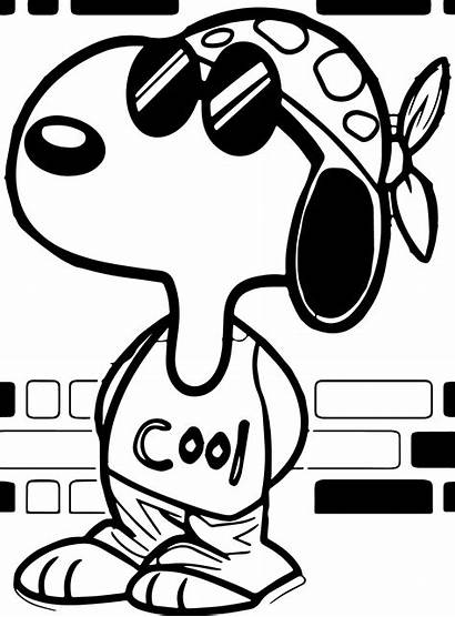 Coloring Snoopy Pages Cool Printable Dog Coolest