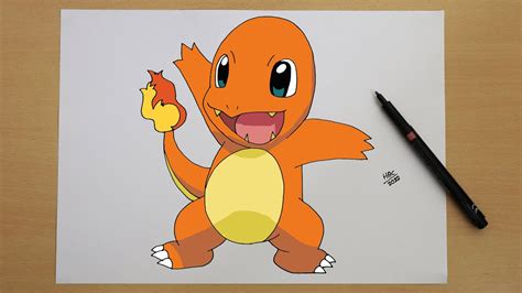 How To Draw Charmander Step By Step Pokémon 004 Youtube