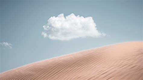 Lonely Cloud Above Desert 4k Hd Nature 4k Wallpapers